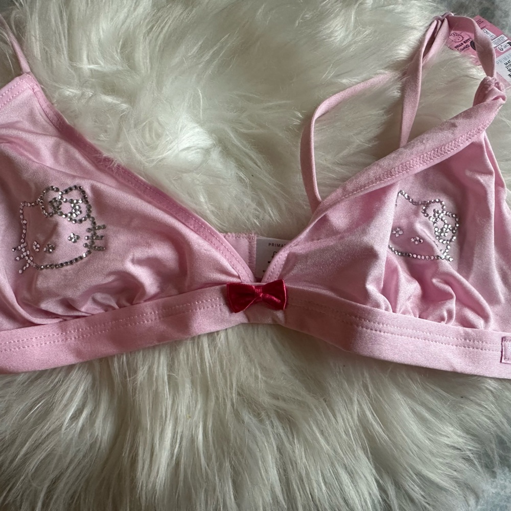 Sanrio Hello Kitty Pink Rhinestone Bralette Size S from Primark